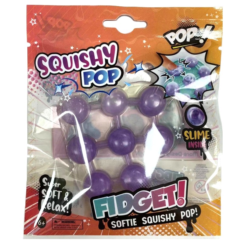Fidget Softie POP ASST. (heart Purple)