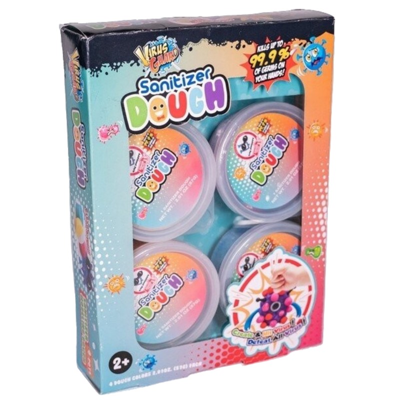 Sanitizer Dough 4 Pot Twin Colors Dough